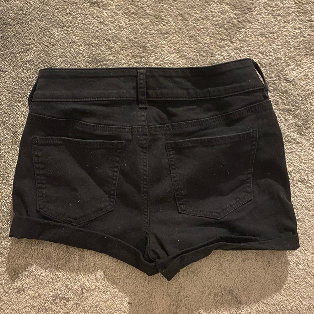 SO Women's High Waist Black Shorts - Picture 2 of 3